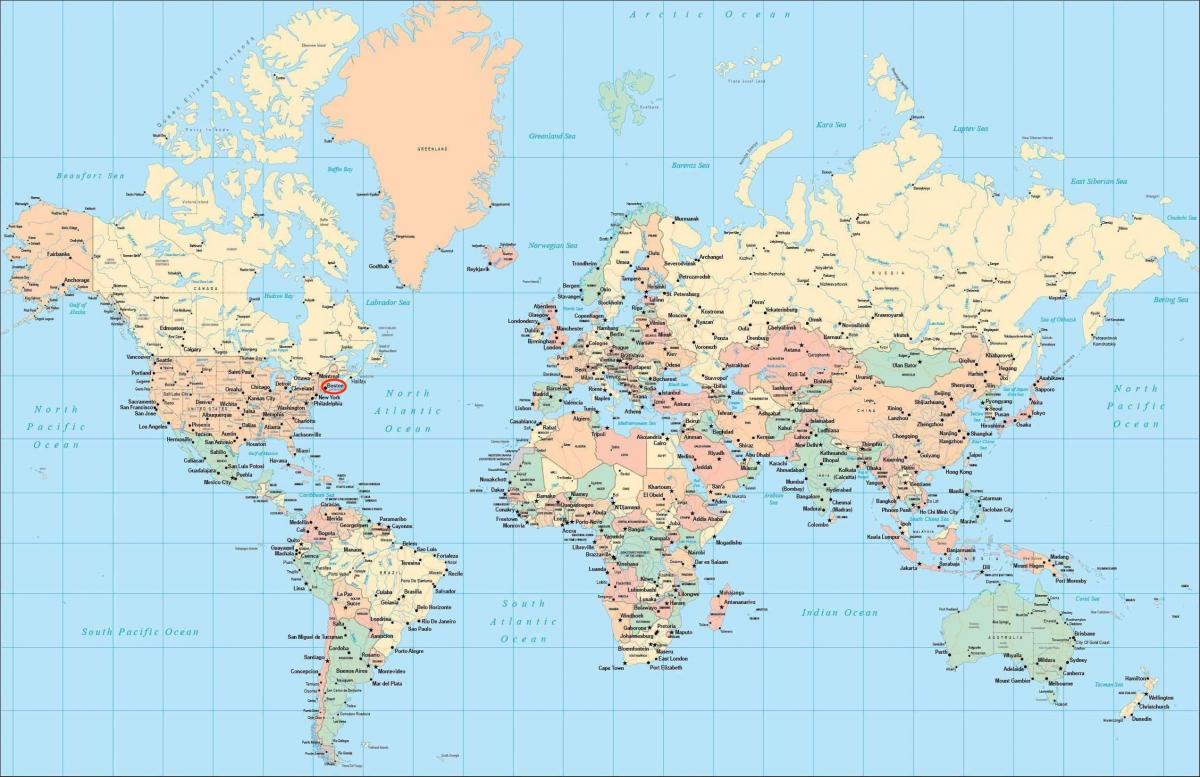 波士顿在世界地图上的位置