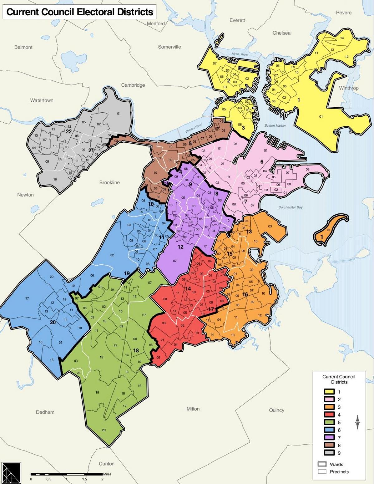 波士顿区地图