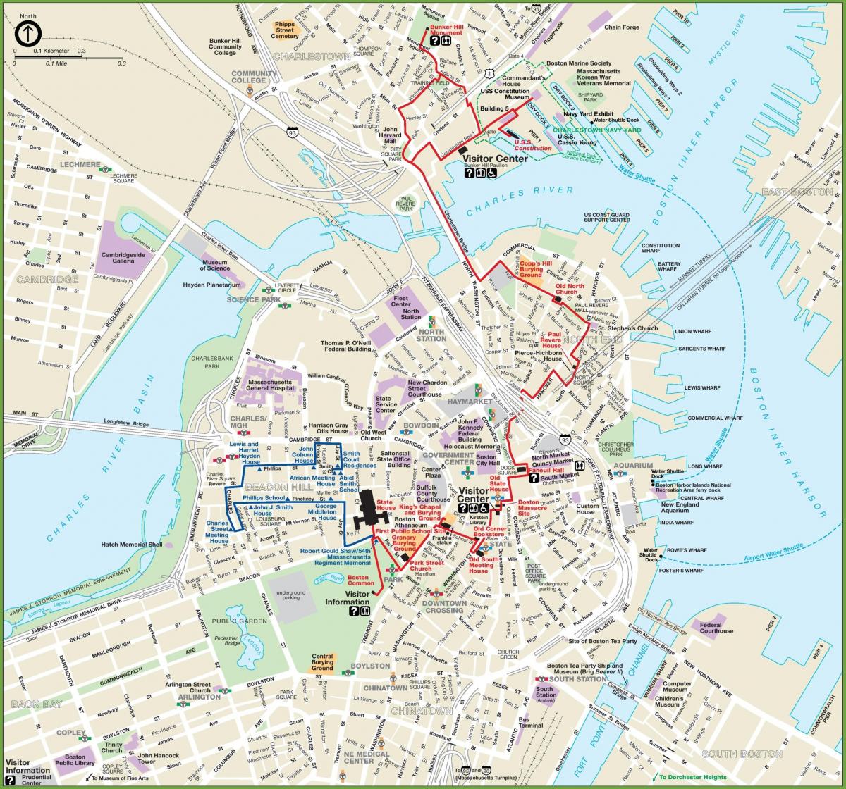 波士顿市中心地图
