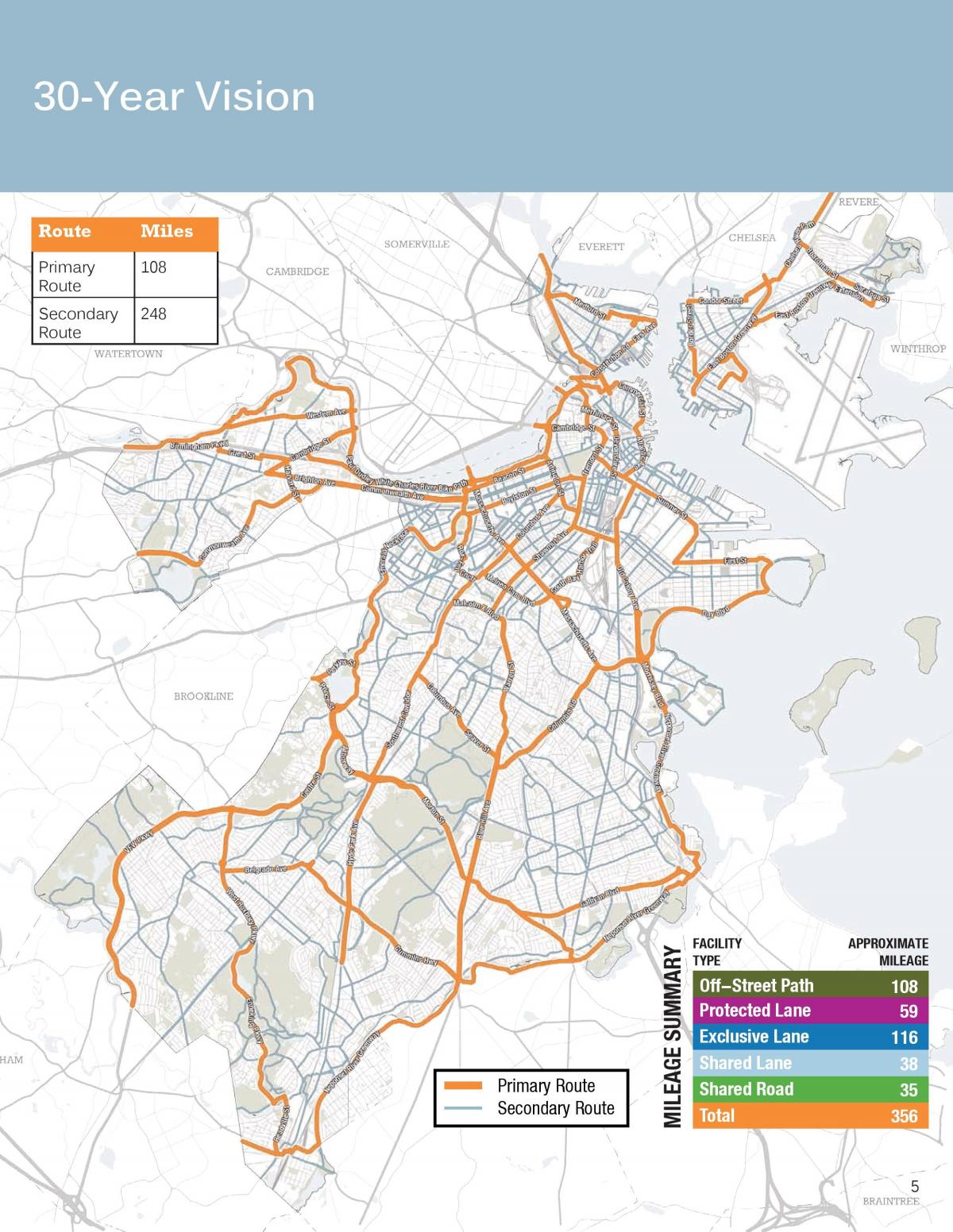 波士顿自行车道地图