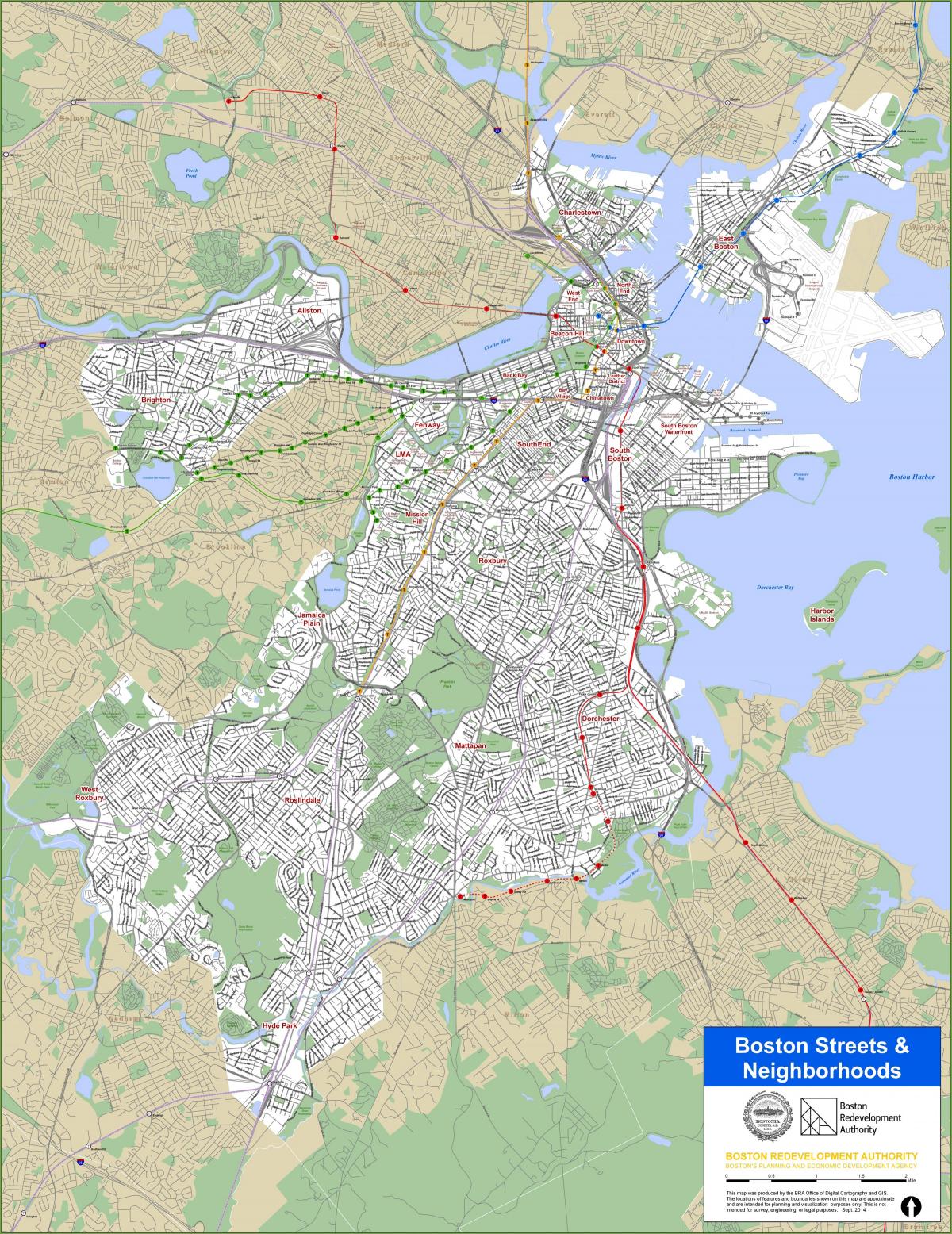 波士顿街道地图